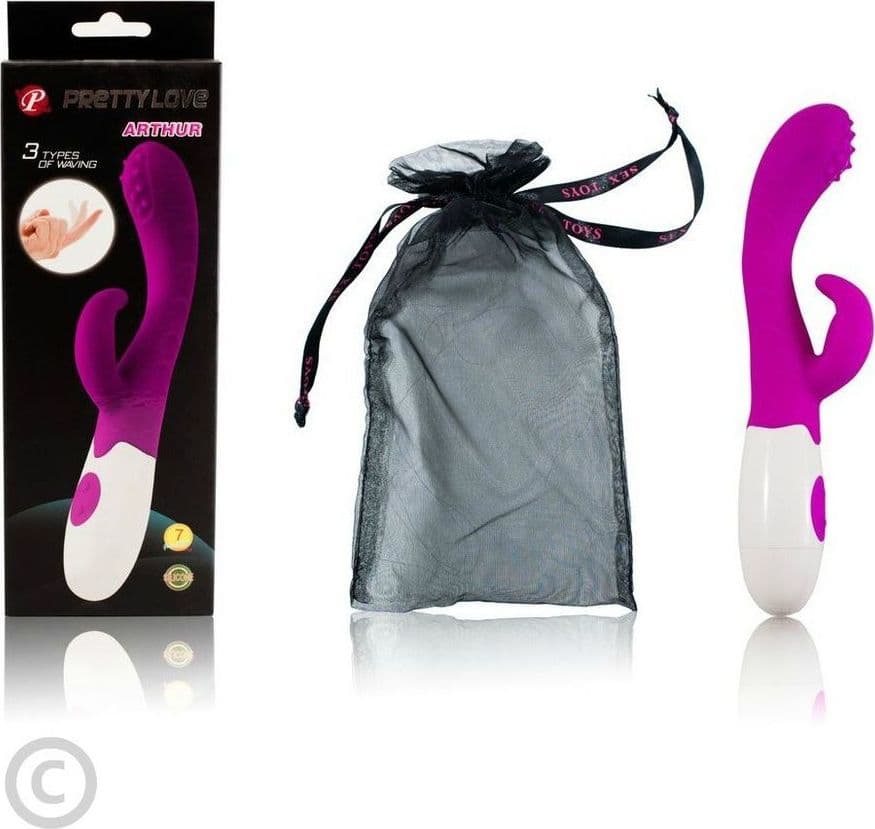 Vibratore rabbit silicone viola 20 cm Arthur di Pretty Love - 5