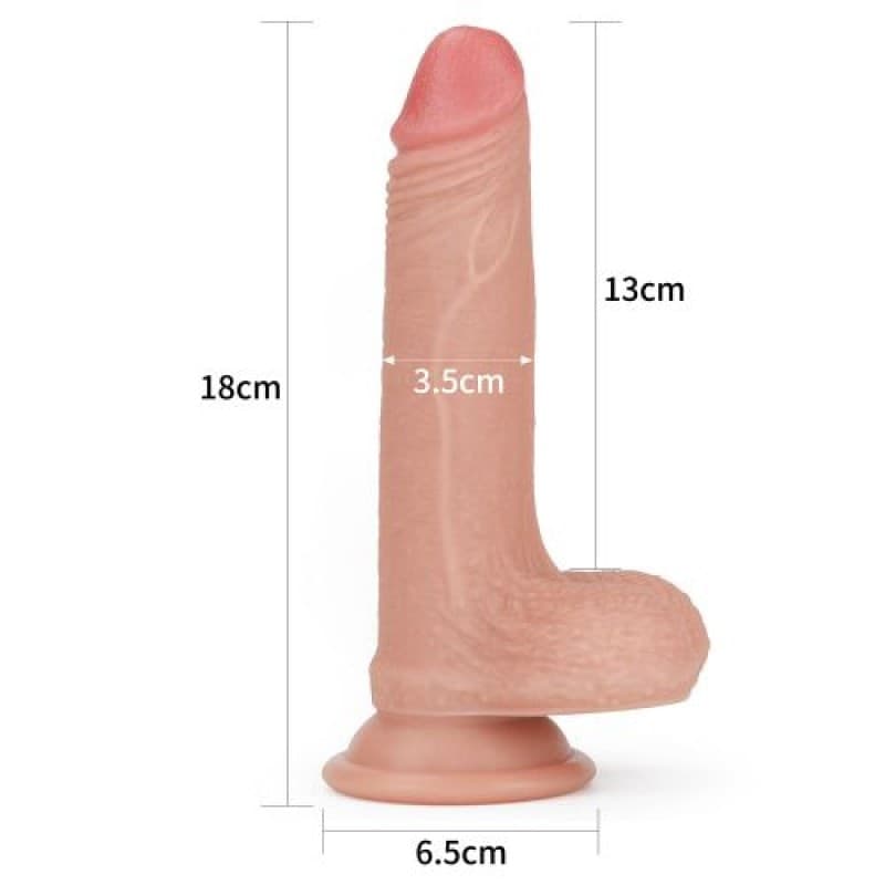 Dual Layered Nature Cock 7" dildo realistico 18 cm - 3