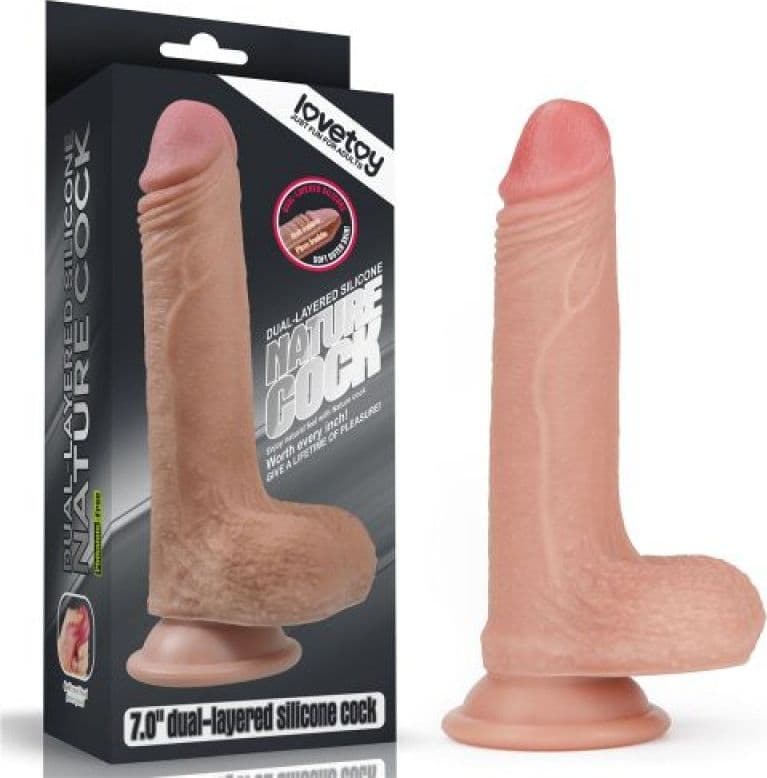Dual Layered Nature Cock 7" dildo realistico 18 cm - 5