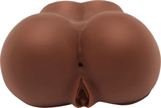Masturbatore realistico sedere ano vagina vibratore Marrone Big Ass - 2