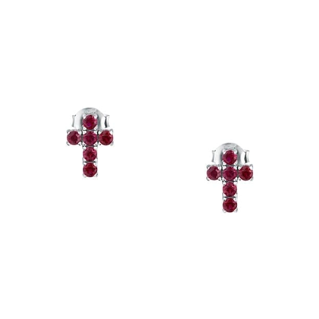 Orecchini Morellato Tesori – Lobo Croce Zirconi Rossi (SAIW220) - 2