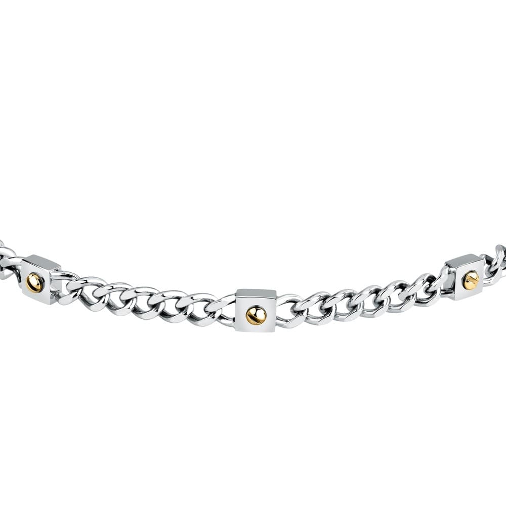 Bracciale Uomo Morellato Catena Acciaio e Oro 750 (SATM24) - 2