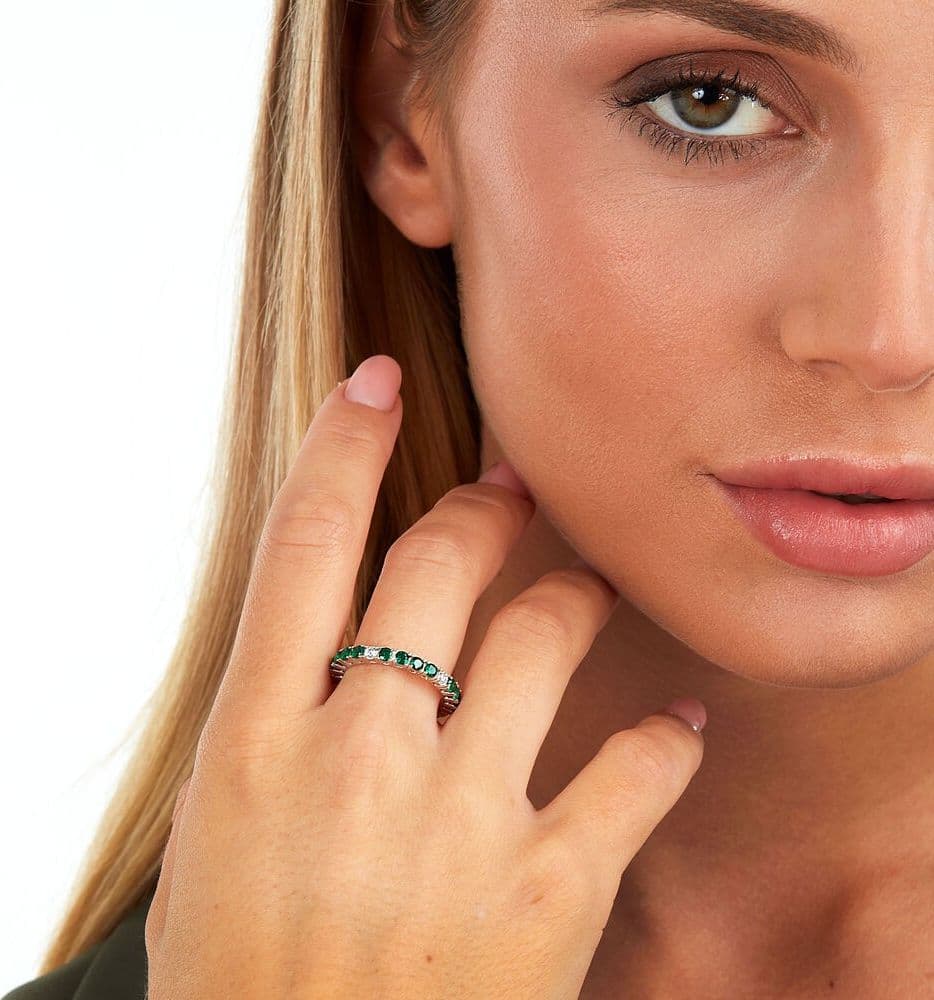 Morellato Tesori – Anello Donna Argento con Zirconi Verdi (SAIW171) - 5