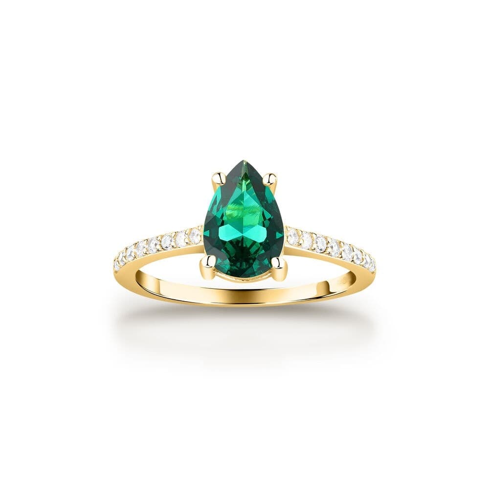 Morellato Tesori – Anello Solitario Dorato con Zircone Verde (SAIW203) - 2