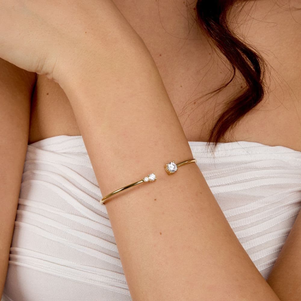 Bracciale Morellato Tesori Oro Rigido con Zirconi (SAIW312) - 5