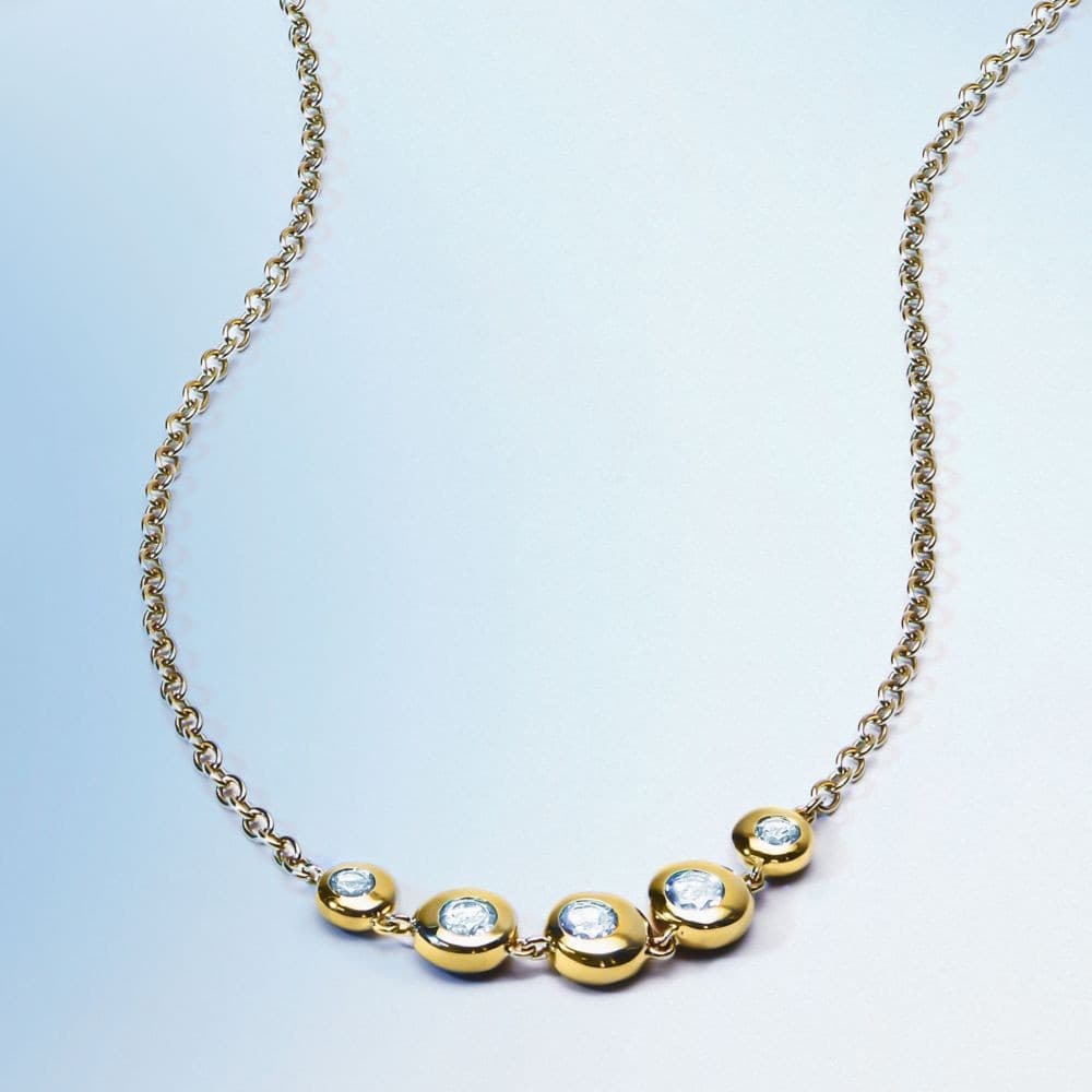 Collana Morellato Tesori Eterni Oro con Topazio Blu (SAXN01) - 6