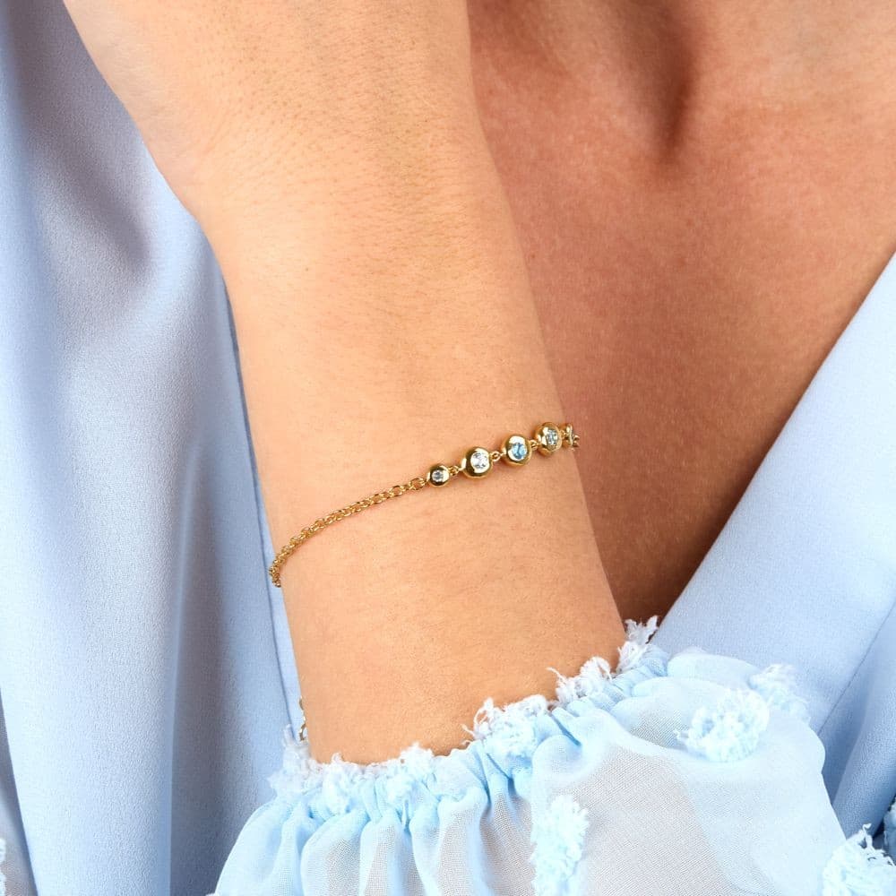 Morellato Tesori Eterni – Bracciale Donna Oro con Topazi Blu (SAXN12) - 5