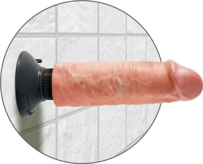 Vibratore King Cock 6" dildo realistico 15,2 cm a ventosa - 2