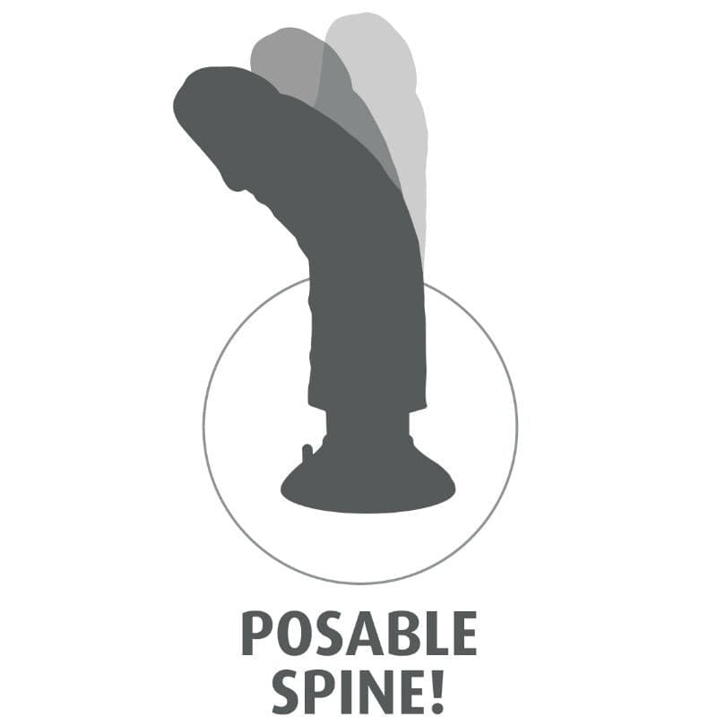 Vibratore King Cock 6" dildo realistico 15,2 cm a ventosa - 6