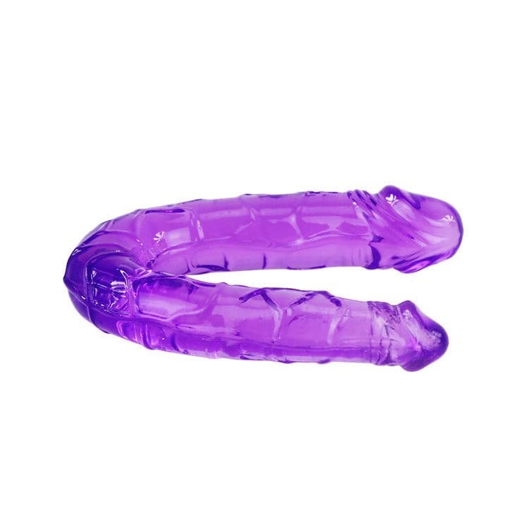 Double Flexible Purple dildo doppio realistico donna uomo 30 cm - 2
