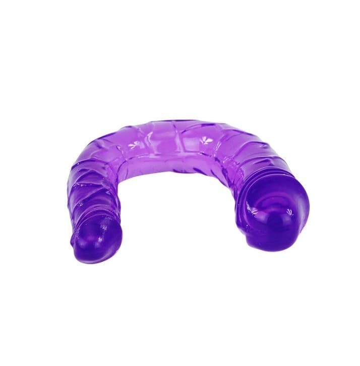 Double Flexible Purple dildo doppio realistico donna uomo 30 cm - 3