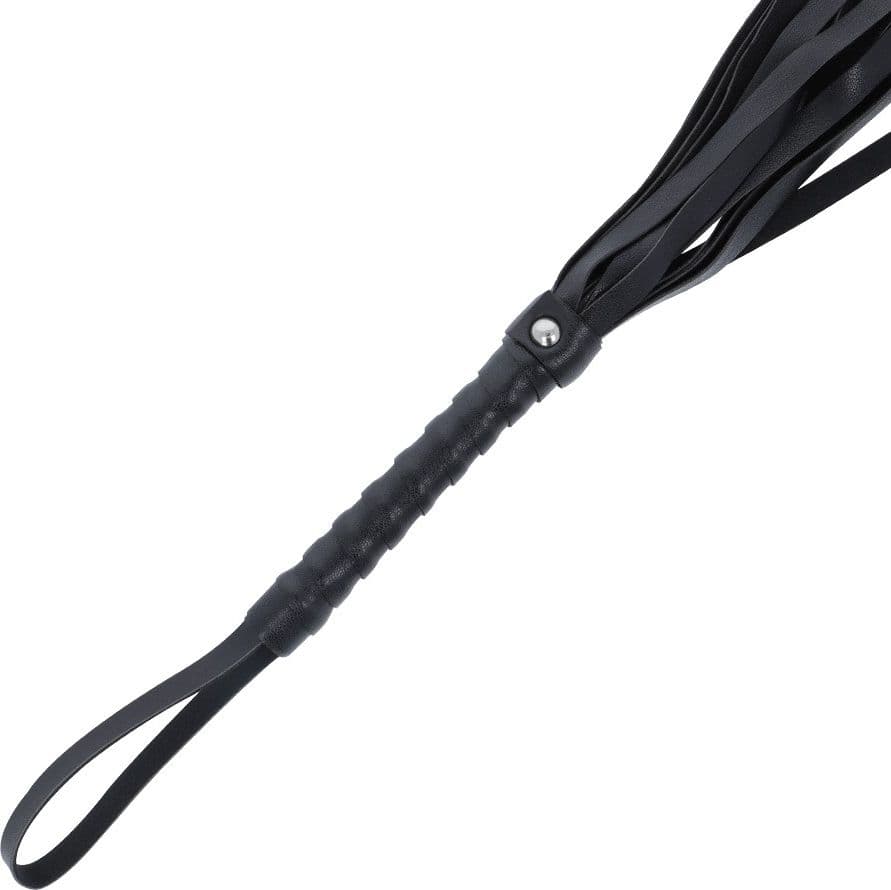 Frusta Sadomaso Darkness Black Flogger 45cm - 3