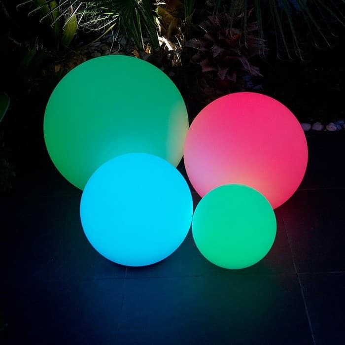 Lume da giardino GECO a sfera bianco a LED RGB dimmerabile cambia colore dm 30 cm - 4