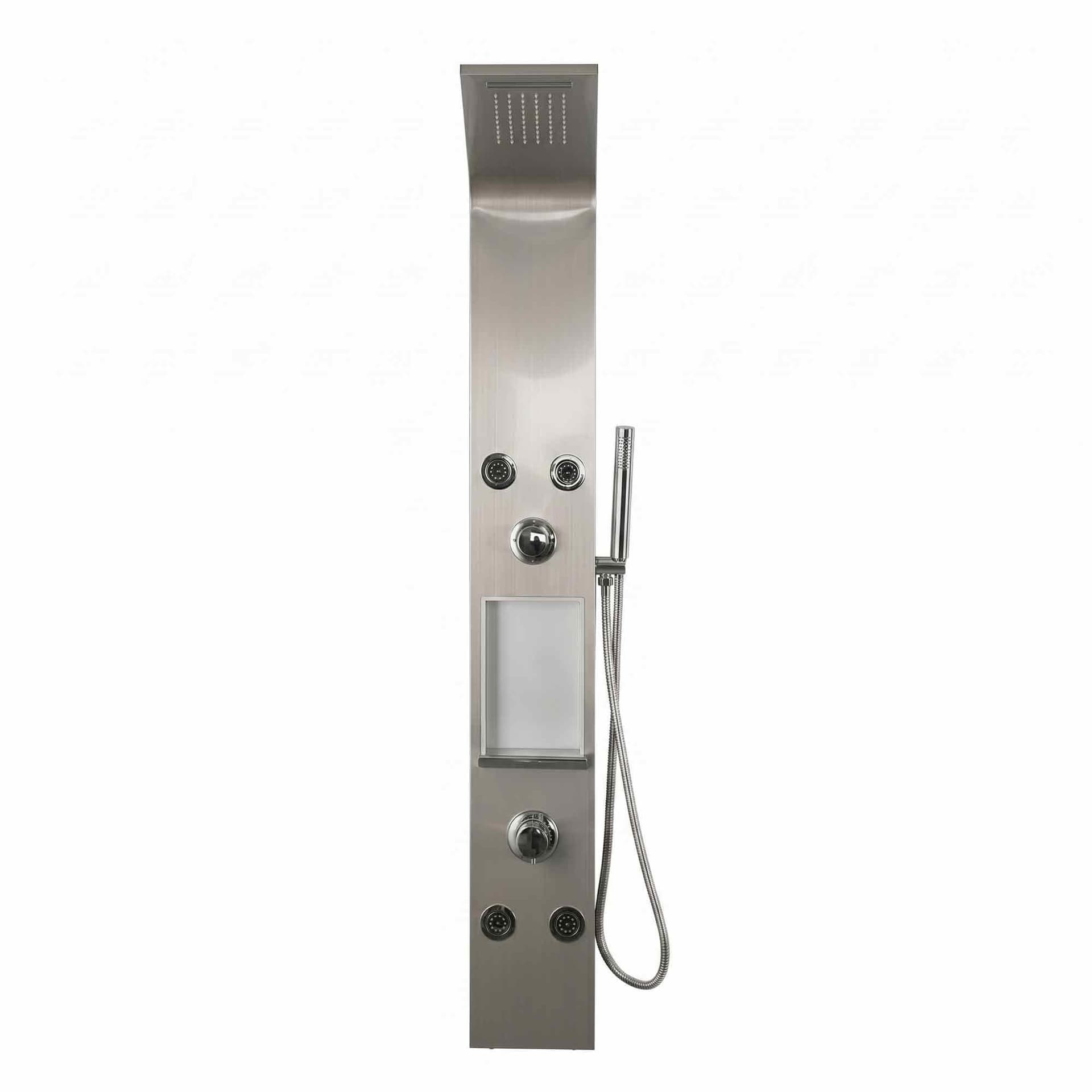 Colonna doccia acciaio satinato con cascata COMO - 2