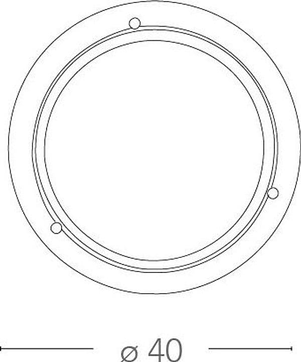 Lampada da soffitto per interni Classica Diametro 40 cm 2XE27 Alta Luminosità - 3