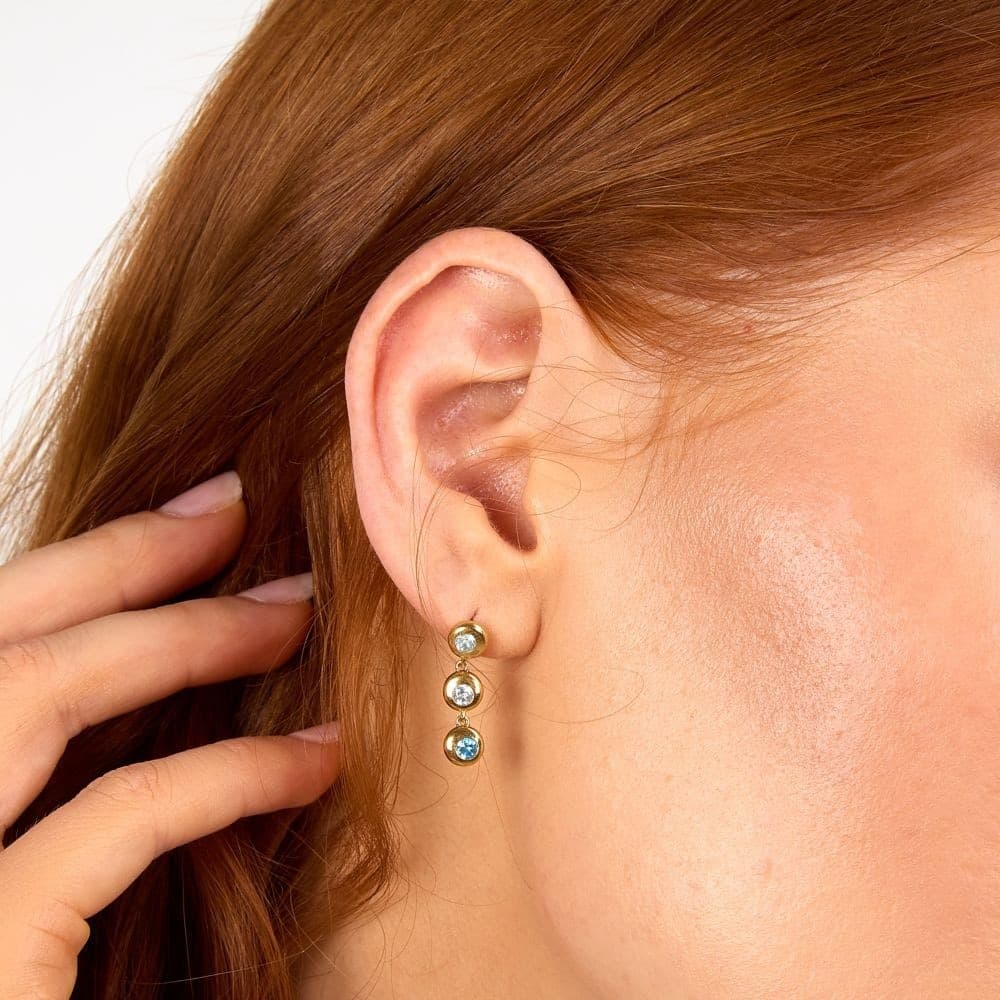 Morellato Tesori Eterni – Orecchini Donna Oro con Topazio Blu (SAXN18) - 5
