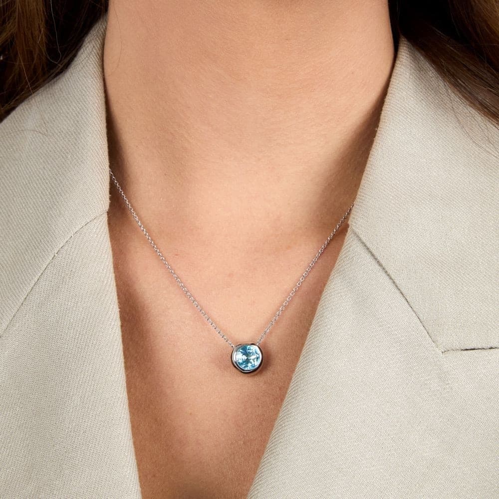 Collana Morellato Tesori Eterni Silver con Topazio Azzurro (SAXN34) - 5