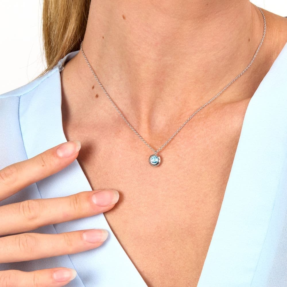 Collana Morellato Tesori Eterni Silver con Topazio Blu (SAXN06) - 5