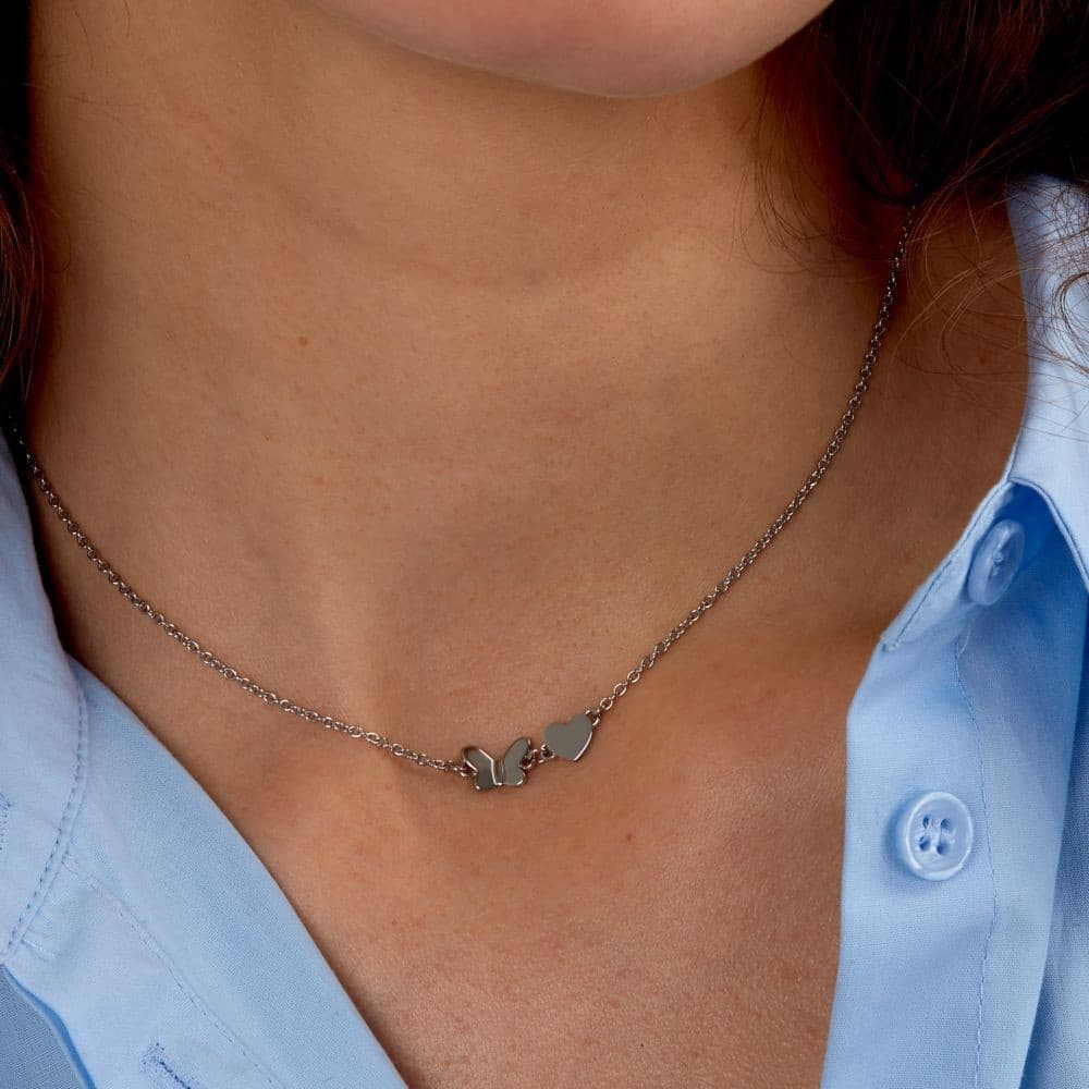 Collana Morellato Talismani Donna Farfalla e Cuore Silver (SAUN32) - 5
