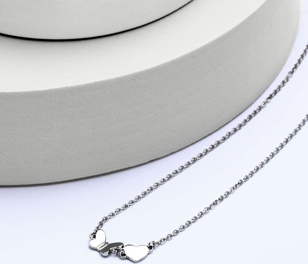 Collana Morellato Talismani Donna Farfalla e Cuore Silver (SAUN32) - 6