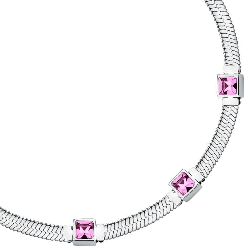 Bracciale Morellato Gioia Donna con Cristalli Rosa in Acciaio Silver (SAVY33) - 2
