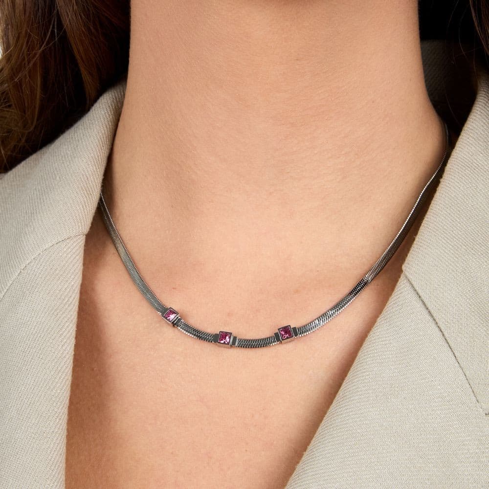 Collana Morellato Gioia Donna Silver con Cristalli Rosa (SAVY27) - 5