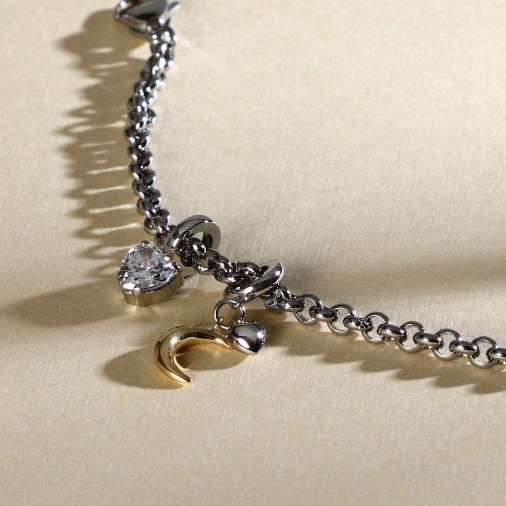 Bracciale Morellato Drops Donna Silver con Charms Cuore e Luna (SCZ1375) - 6