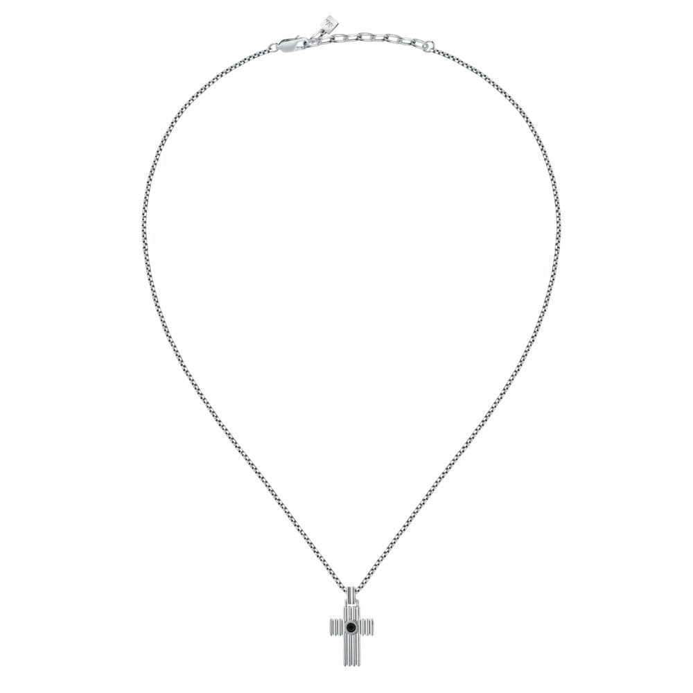 Collana Morellato Urban Uomo Silver con Croce e Cristalli Neri (SABH28) - 2