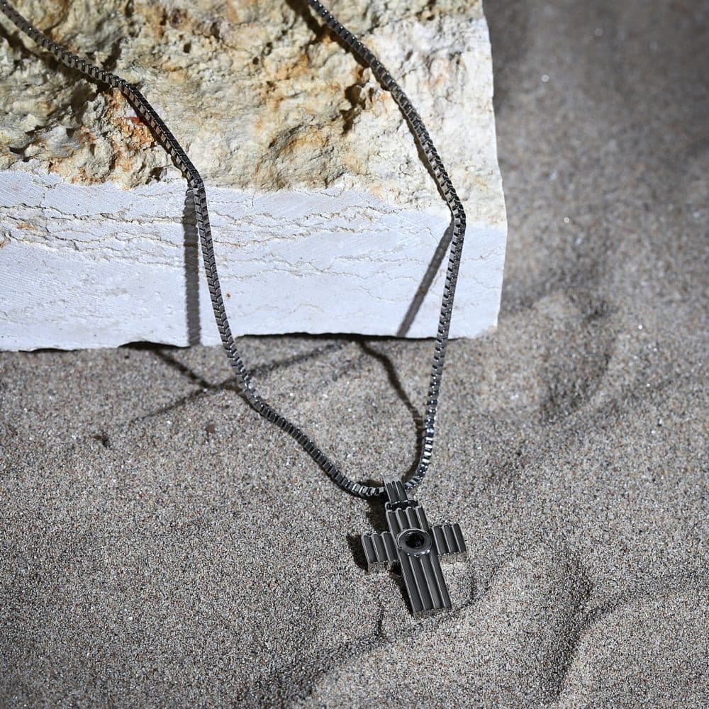 Collana Morellato Urban Uomo Silver con Croce e Cristalli Neri (SABH28) - 6