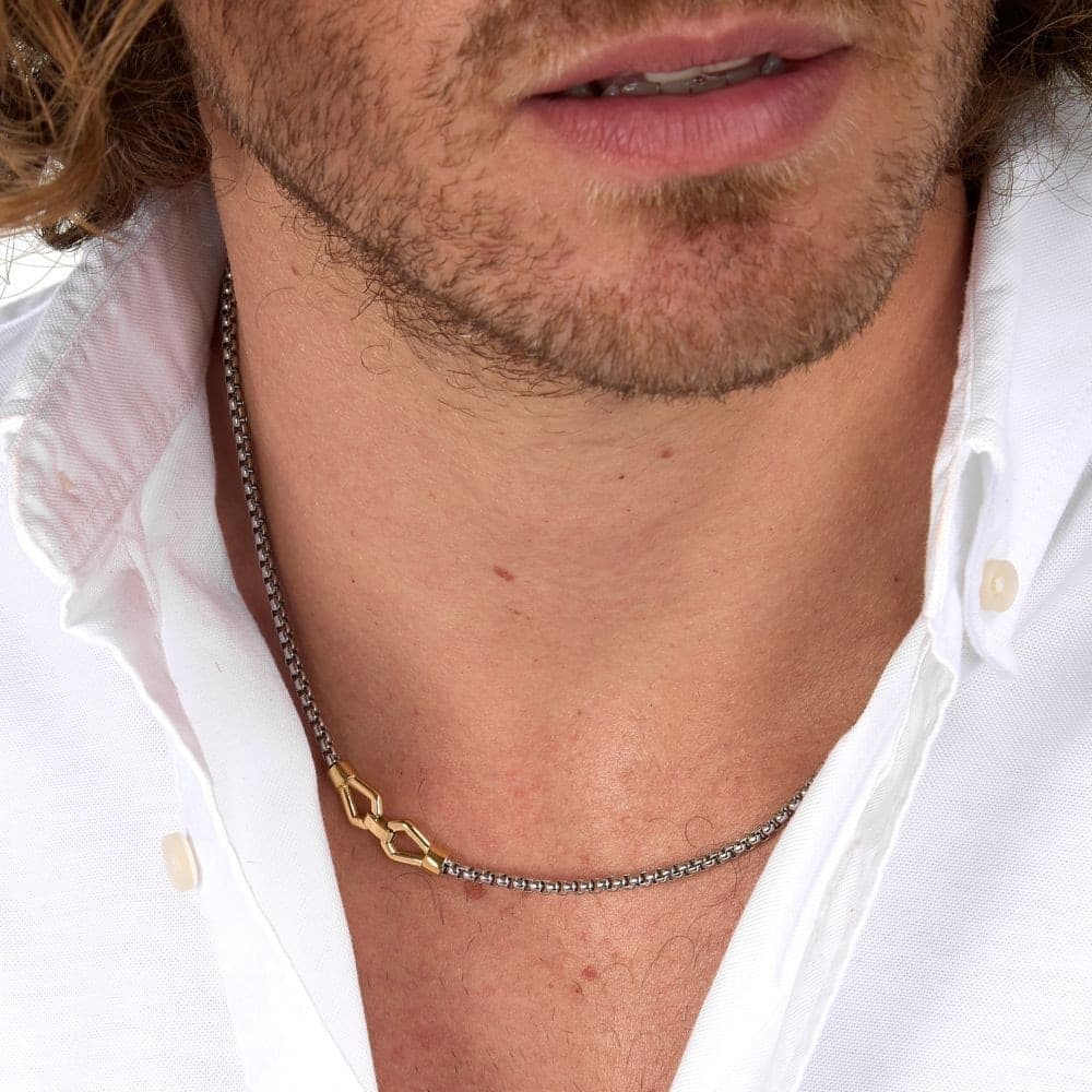 Morellato Motown – Collana Uomo Silver e Oro in Acciaio (SALS88) - 5