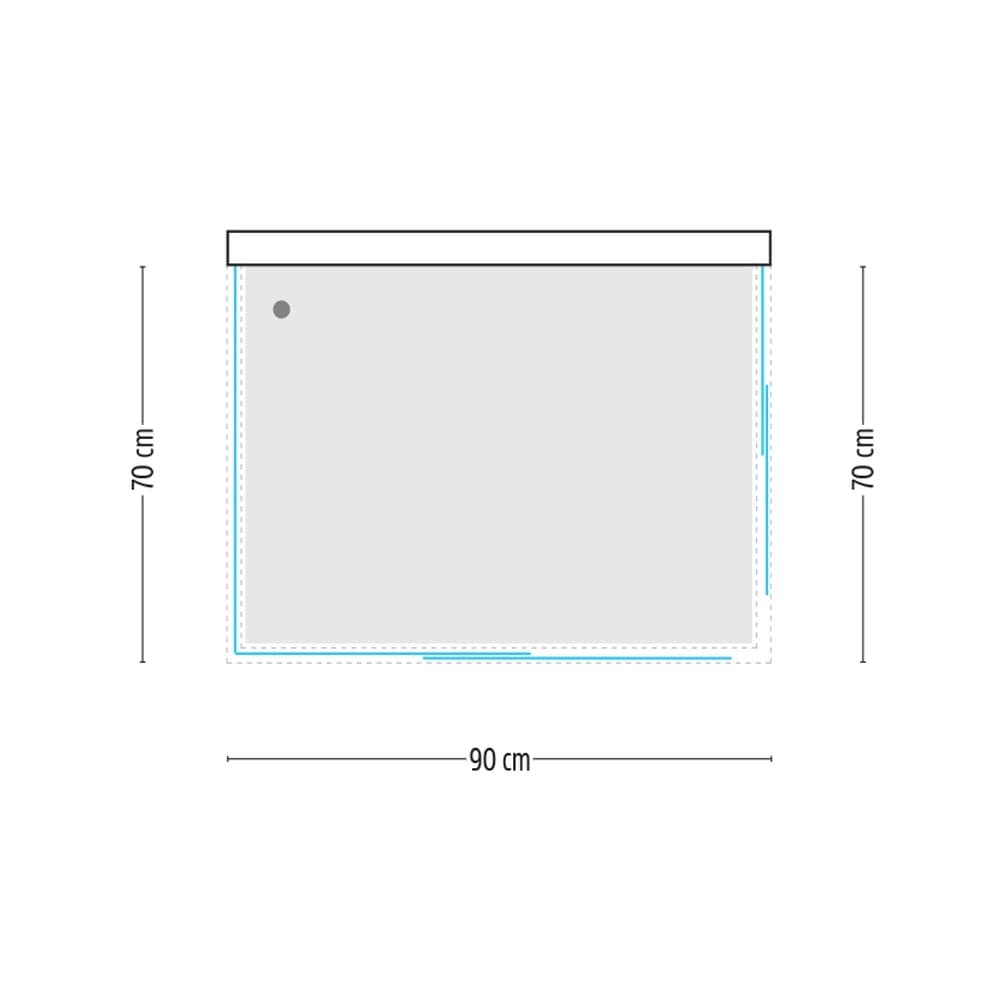Ogomondo Box Cabina Doccia Corner 3 Lati Cristallo Temprato Trasparente 70x90x70 + Piatto Doccia Acrilico - 4