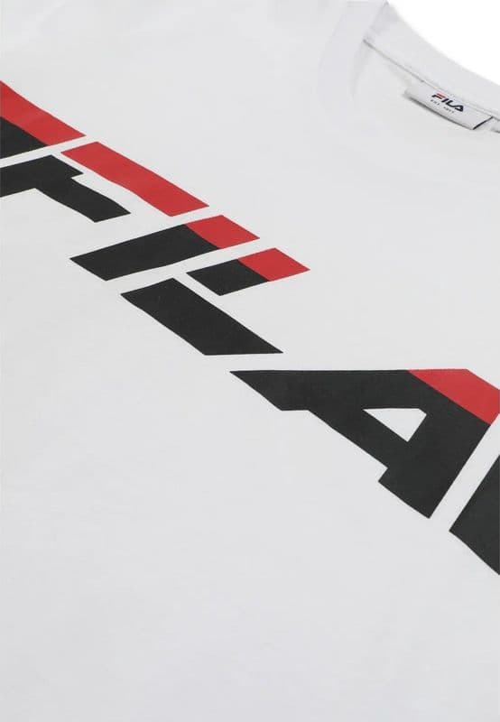 T-shirt Uomo Fila Valiversi Graphic , Maglietta Casual Estiva Maniche Corte Regular Fit Bianco - 3