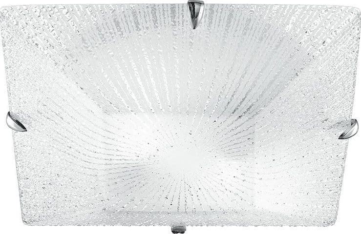 Lampada da Soffitto Disponibile in 2 dimensioni Vetro a Raggi diamantati Quadrata 2xE27 3XE27 - 4