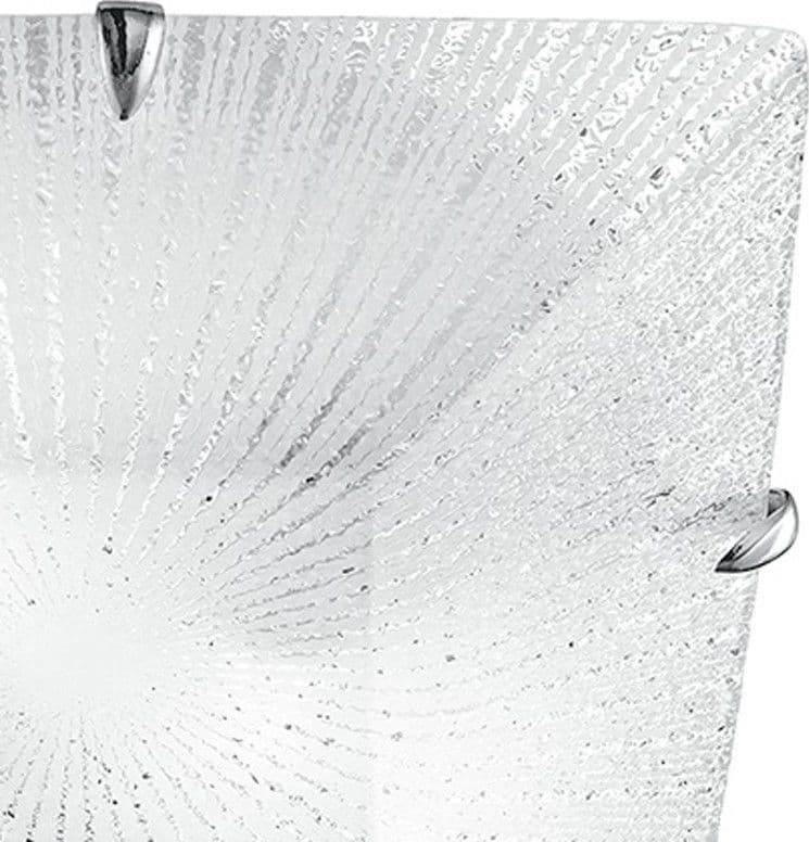 Lampada da Soffitto Disponibile in 2 dimensioni Vetro a Raggi diamantati Quadrata 2xE27 3XE27 - 6