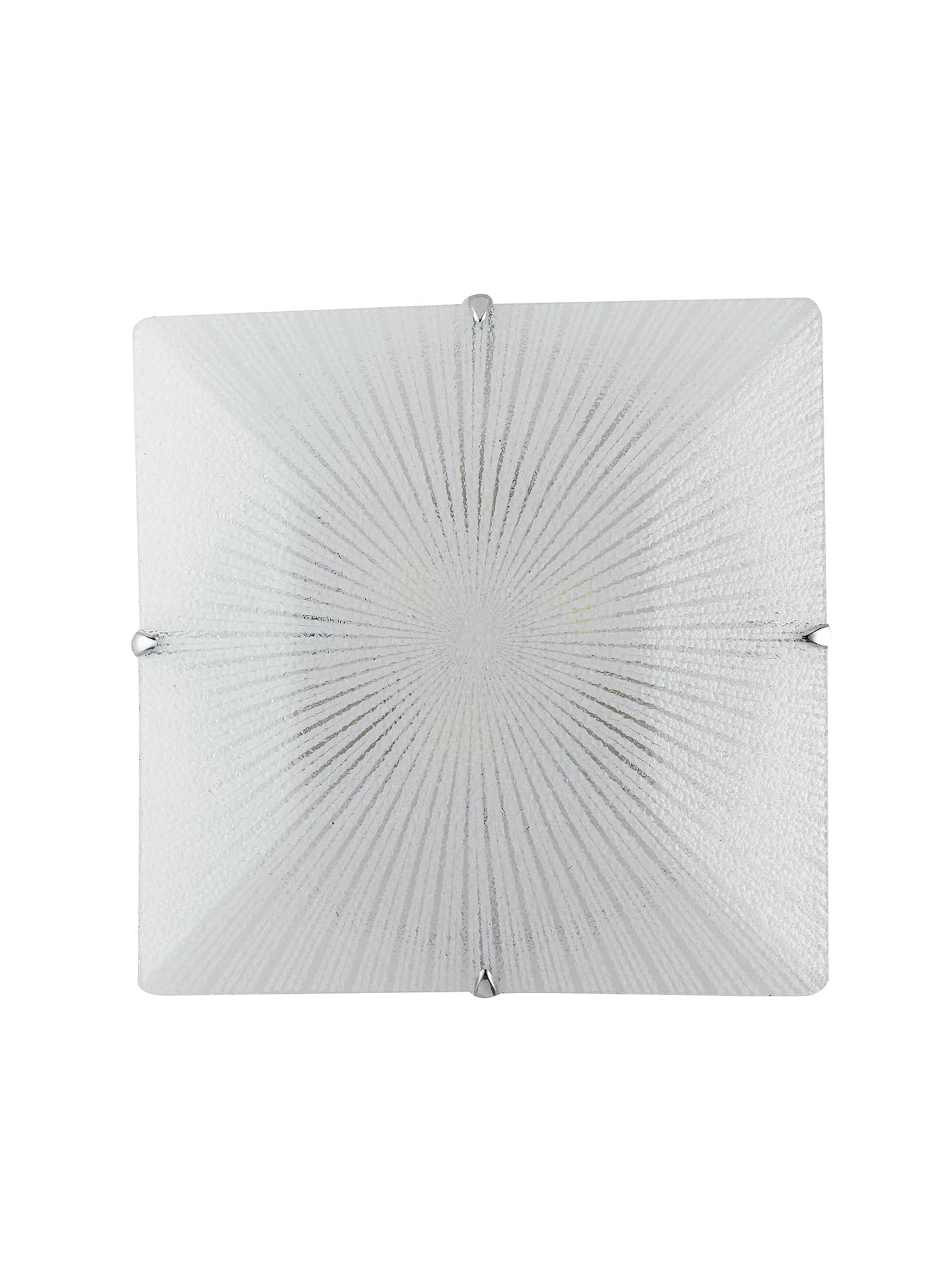 Lampada da Soffitto Disponibile in 2 dimensioni Vetro a Raggi diamantati Quadrata 2xE27 3XE27 - 7