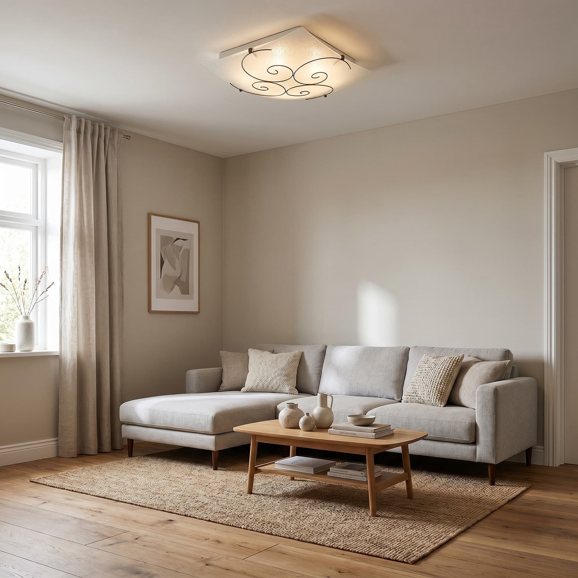 Lampada da Soffitto bianca con Decoro a spirale Luce diffusa E27 Disponibile in due dimensioni - 2