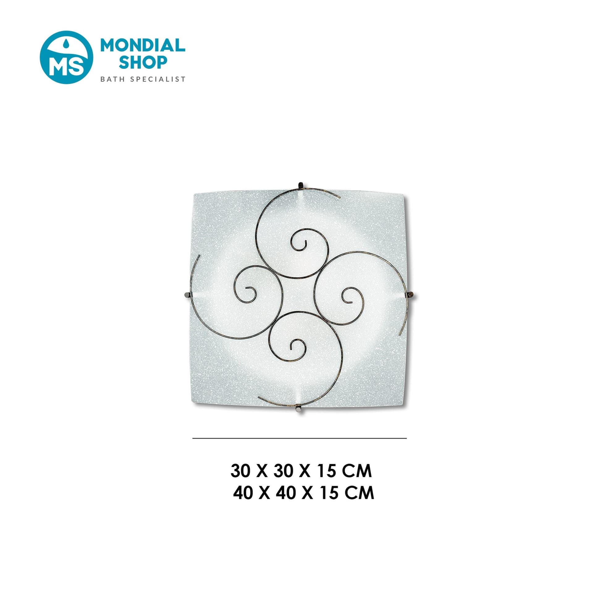 Lampada da Soffitto bianca con Decoro a spirale Luce diffusa E27 Disponibile in due dimensioni - 3