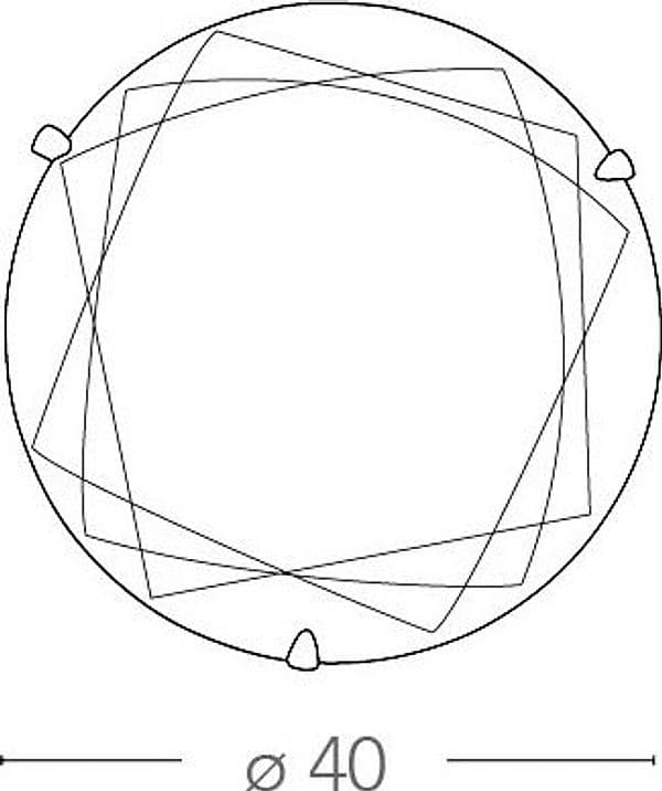 Plafoniera Tonda in Vetro satinato Decoro geometrico dal Design classico 2X 3XE27 - 5