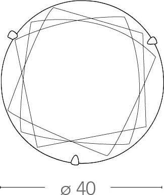 Plafoniera Tonda in Vetro satinato Decoro geometrico dal Design classico 2X 3XE27 - 5