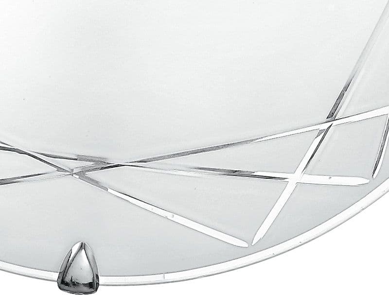 Plafoniera Tonda in Vetro satinato Decoro geometrico dal Design classico 2X 3XE27 - 7
