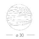 Lampada da Soffitto circolare Vetro a Fasce concentriche Disponibile in 3 misure 2X 3X 4XE27 - 14