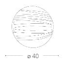 Lampada da Soffitto circolare Vetro a Fasce concentriche Disponibile in 3 misure 2X 3X 4XE27 - 12