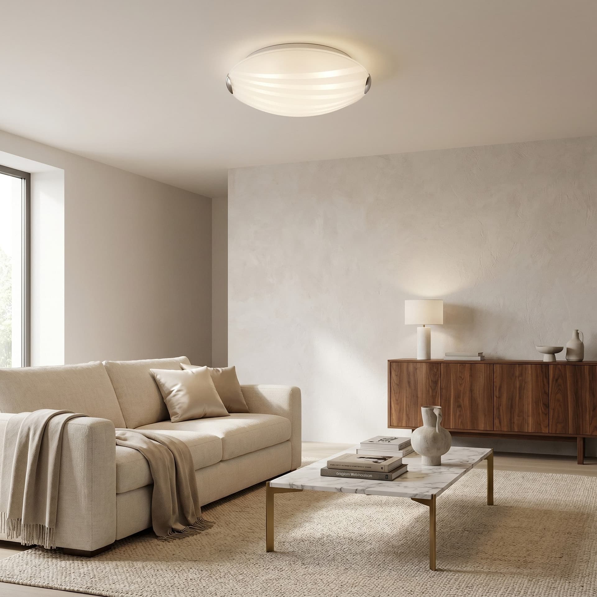 Lampada da Soffitto circolare Vetro a Fasce concentriche Disponibile in 3 misure 2X 3X 4XE27 - 2