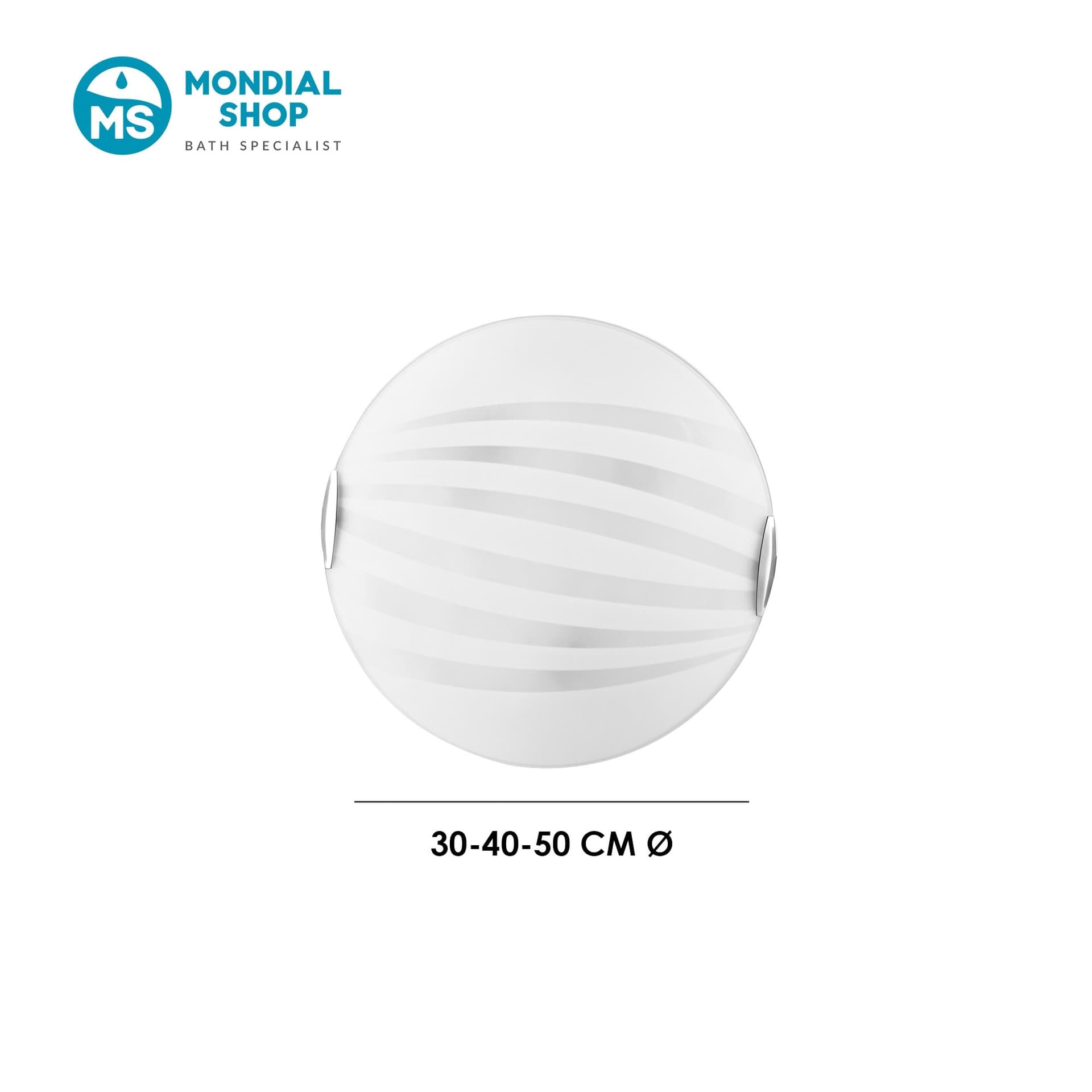 Lampada da Soffitto circolare Vetro a Fasce concentriche Disponibile in 3 misure 2X 3X 4XE27 - 3