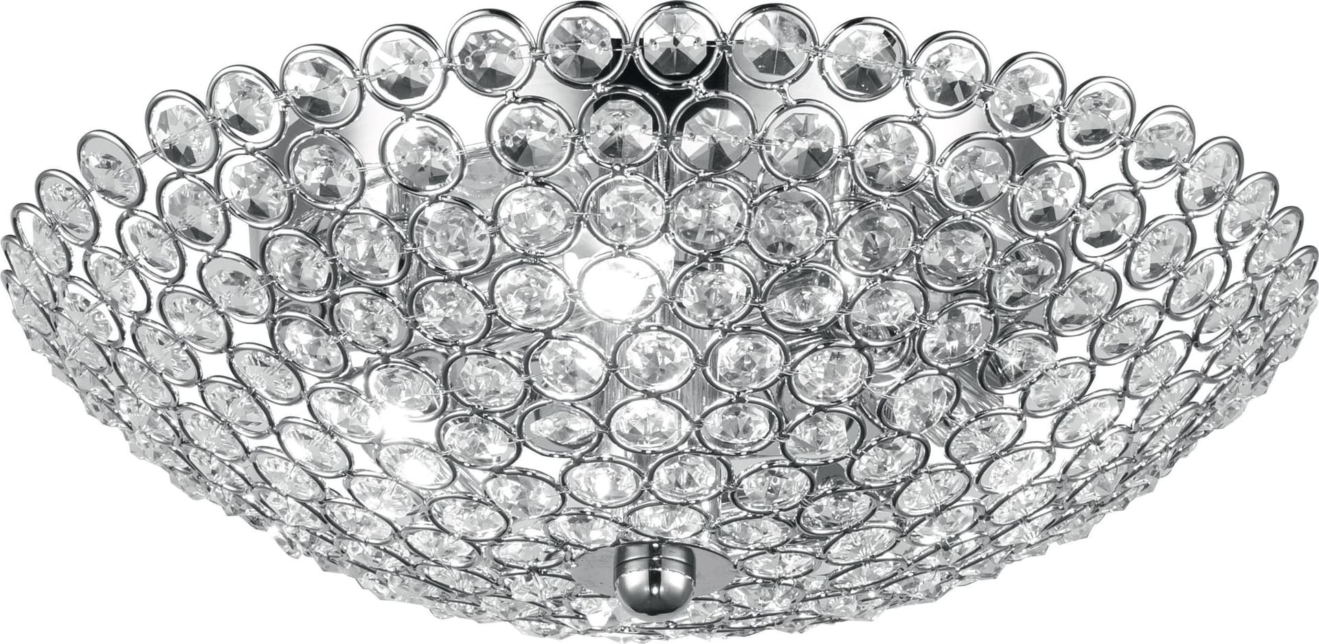 Plafoniera Cristalli K9 e Cromo Specchio Design elegante Disponibile in 2 dimensioni  4X 6XG9 - 6