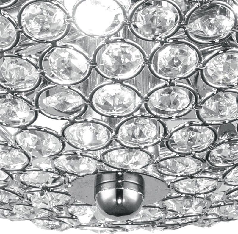 Plafoniera Cristalli K9 e Cromo Specchio Design elegante Disponibile in 2 dimensioni  4X 6XG9 - 8