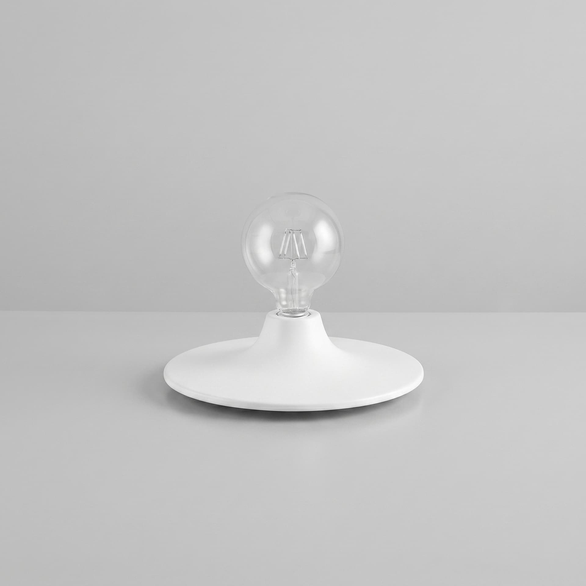 Plafoniera design classico per interni bianca o cromo 1XE27 - 11