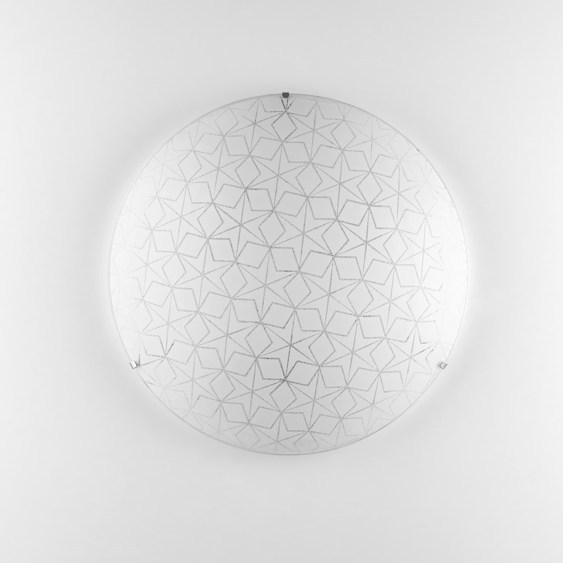 Plafoniera da 40cm in vetro con decoro a stelle 3XE27 - 11