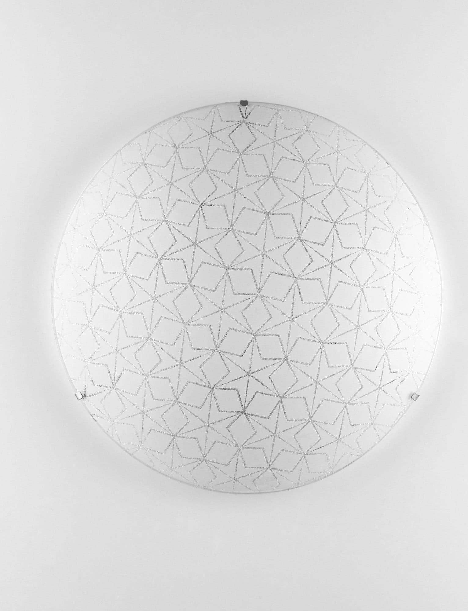 Plafoniera da 40cm in vetro con decoro a stelle 3XE27 - 6