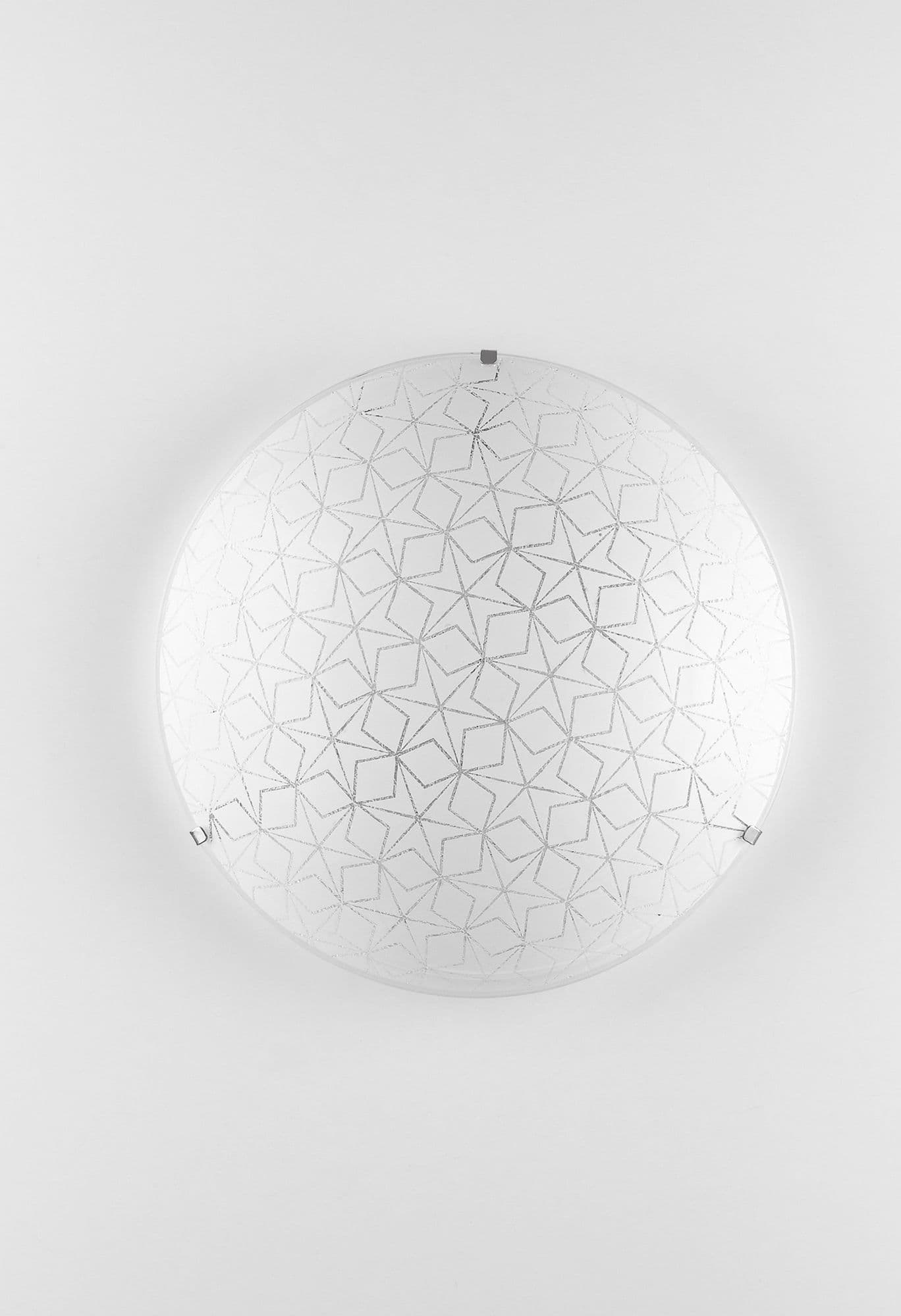 Plafoniera da 40cm in vetro con decoro a stelle 3XE27 - 8